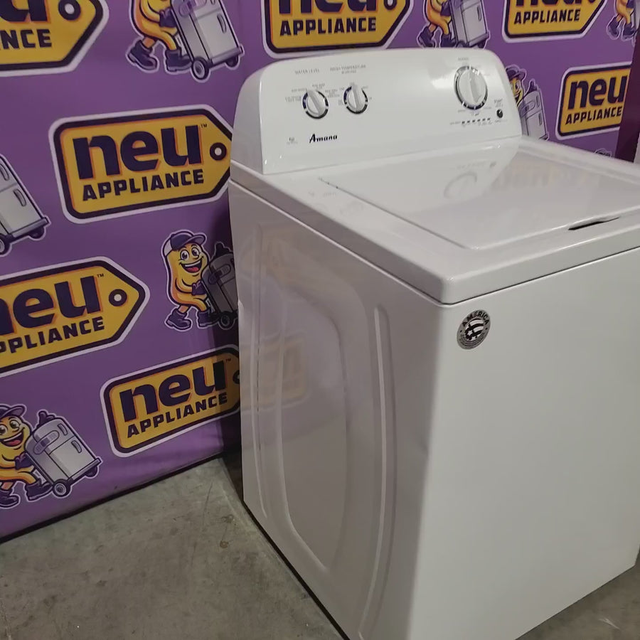 Pictures of Amana Top Load 3.5 Cu. Ft. Washer with Dual Action Agitator, Porcelain Tub, and Late Lid Lock NTW4516FW - Scratch & Dent (Minor) - Neu Appliance Outlet - Discount Appliance Outlet in Austin, Tx