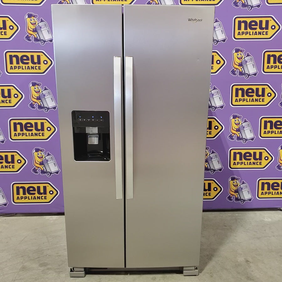 Pictures of Whirlpool 24 cu ft Capacity Side By Side Refrigerator with Ice and Water Dispenser in Fingerprint Resistant Stainless Steel 22221424 - WRS315SDHZ - Scratch & Dent (Minor) - Neu Appliance Outlet - Discount Appliance Outlet in Austin, Tx