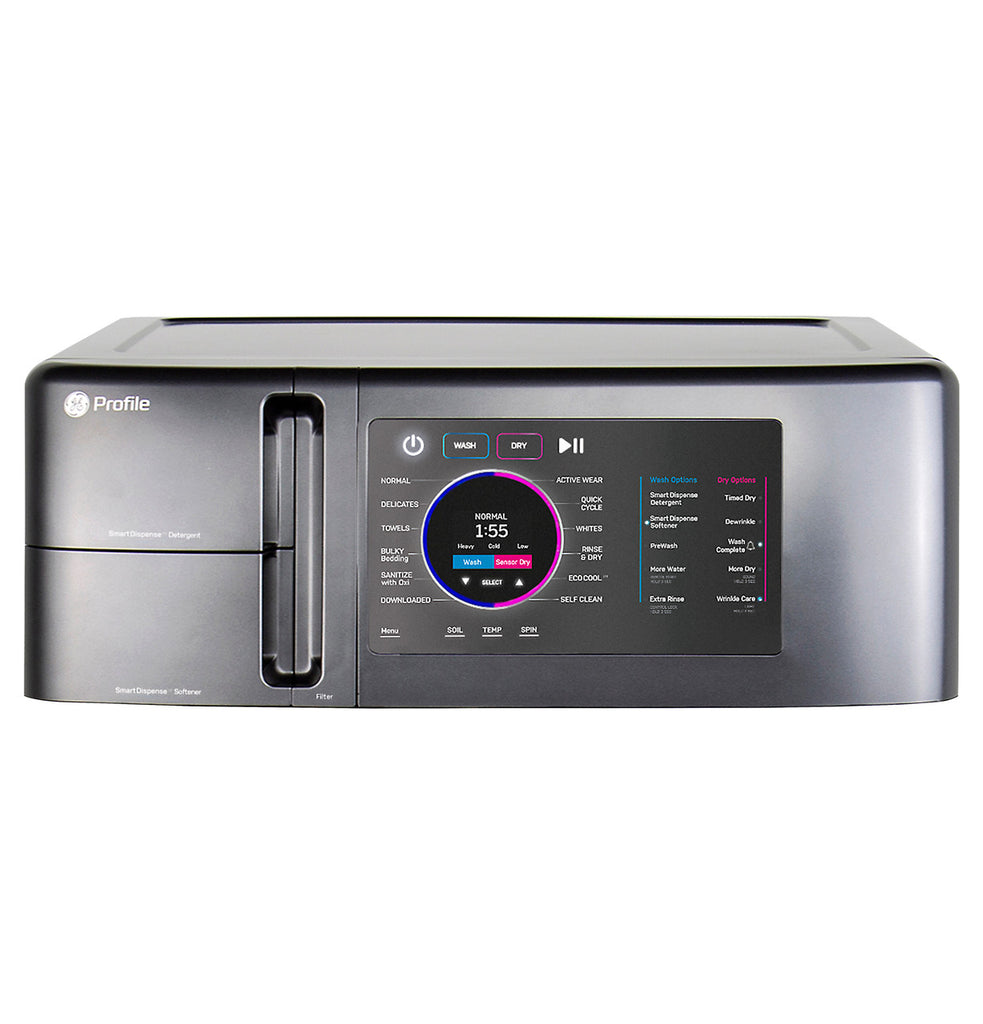 Pictures of GE Profile Energy Star Ultra Fast 4.8 Cu. Ft. Capacity 2-in-1 Washer and Dryer with Ventless Inverter Heat Pump Technology and Pet Hair Removal PFQ97HSPVDS - New - Neu Appliance Outlet - Discount Appliance Outlet in Austin, Tx