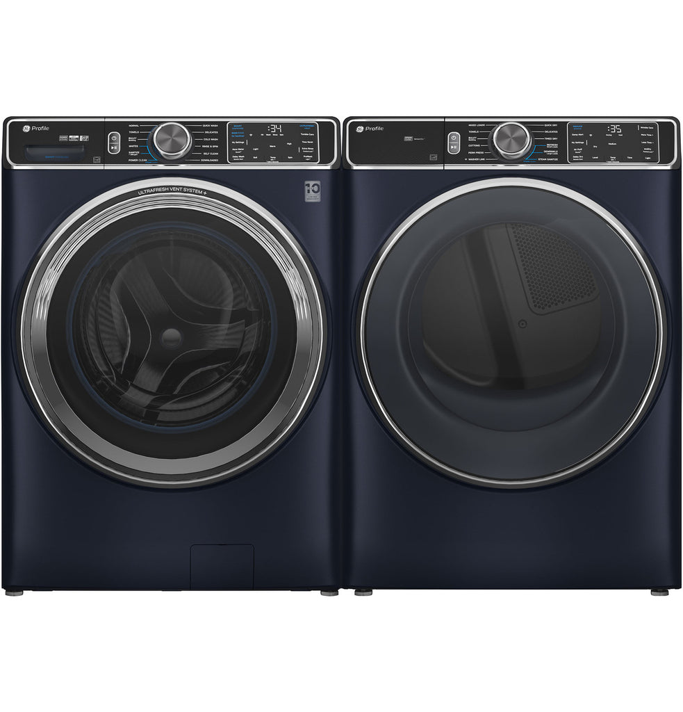 GE Profile™ 7.8 cu. ft. Capacity Front Load Smart Electric Steam Dryer and Sanitize Cycle with Built-in WiFi PFD87ESPVRS - Scratch & Dent (Minor)