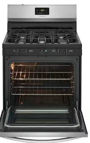 Frigidaire 30 in. 5 Burner Freestanding Gas Range in Stainless Steel FCRG3052AS - Certified Refurbished