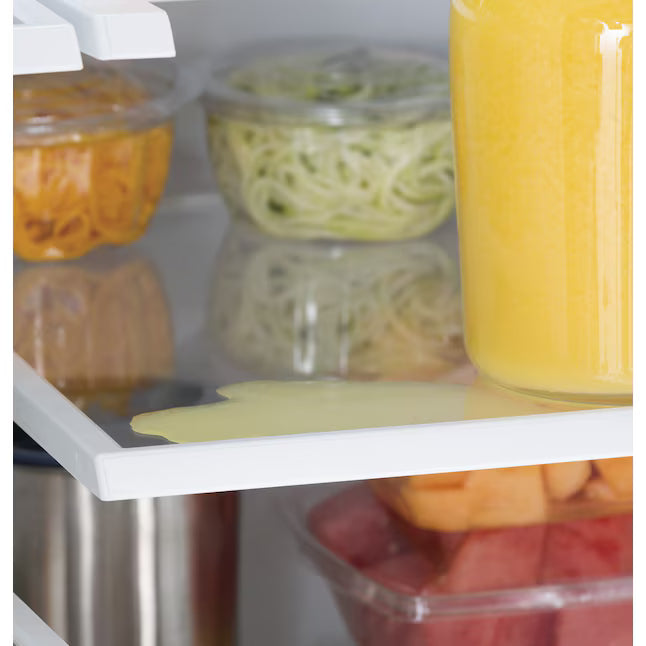 GE 20.6 cu. ft. Counter Depth French Door Refrigerator in Fingerprint Resistant Stainless, ENERGY STAR GYE21JYMFS - Scratch & Dent (Moderate)