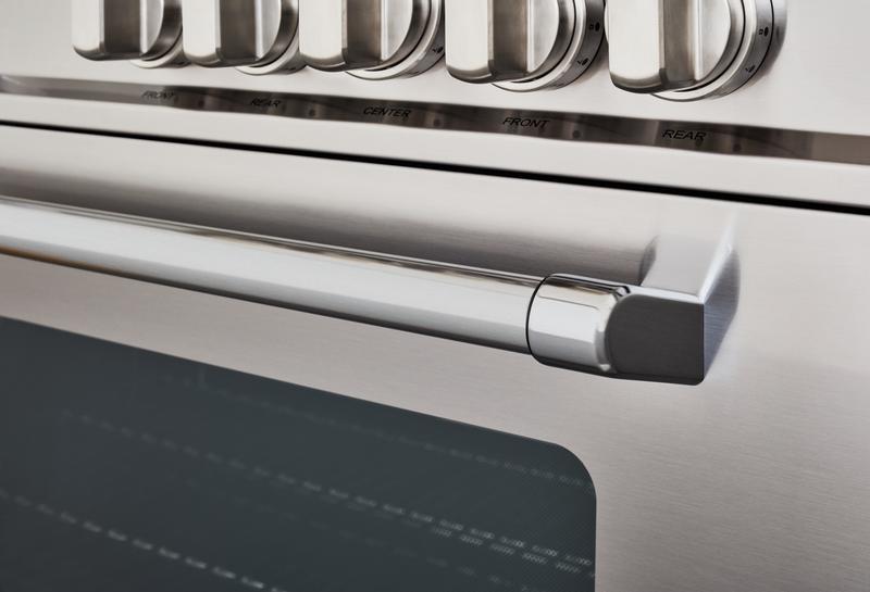 Bertazzoni Master Series 36 Inch Freestanding Gas Range with 5 Sealed Burners, 5.9 cu. ft. Oven Capacity, Dual Convection Oven, Soft-Close Door Stainless Steel Natural Gas MAST365GASXE - Scratch & Dent (Moderate)