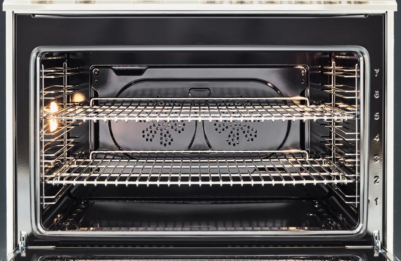 Bertazzoni Master Series 36 Inch Freestanding Gas Range with 5 Sealed Burners, 5.9 cu. ft. Oven Capacity, Dual Convection Oven, Soft-Close Door Stainless Steel Natural Gas MAST365GASXE - Scratch & Dent (Moderate)