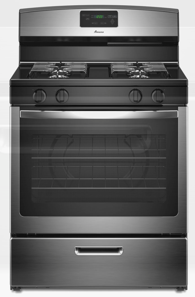 Amana Gas Range with Easy Touch Electronic Controls 5SD205 - AGR5330BAS - New in Box