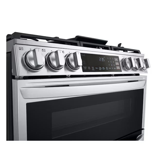 LG 6.9 cu. ft. Smart Gas Double Oven Slide-in Range with InstaView®, ProBake® Convection, Air Fry, and Air Sous Vide LTGL6937F - Open Box