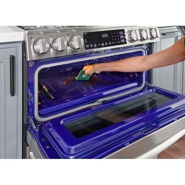 LG 6.9 cu. ft. Smart Gas Double Oven Slide-in Range with InstaView®, ProBake® Convection, Air Fry, and Air Sous Vide LTGL6937F - Open Box