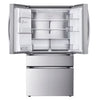 LG 29 cu. ft. Smart Standard-Depth MAX™ 4-Door French Door Refrigerator with Full-Convert Drawer™ in Print Proof Stainless Steel 3SD663 - LF29H8330S - Scratch & Dent (Moderate)