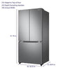 Samsung 18 cu. ft. 33" Wide 3-Door Smart Counter Depth Stainless Steel French Door Refrigerator - 4SD420 - RF18A5101SR - Scratch & Dent (Minor)