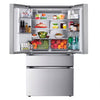 LG 25 cu. ft. Smart Counter-Depth MAX™ 4-Door French Door Refrigerator with Full-Convert Drawer™ 3SD925 - LF25G8330S - S