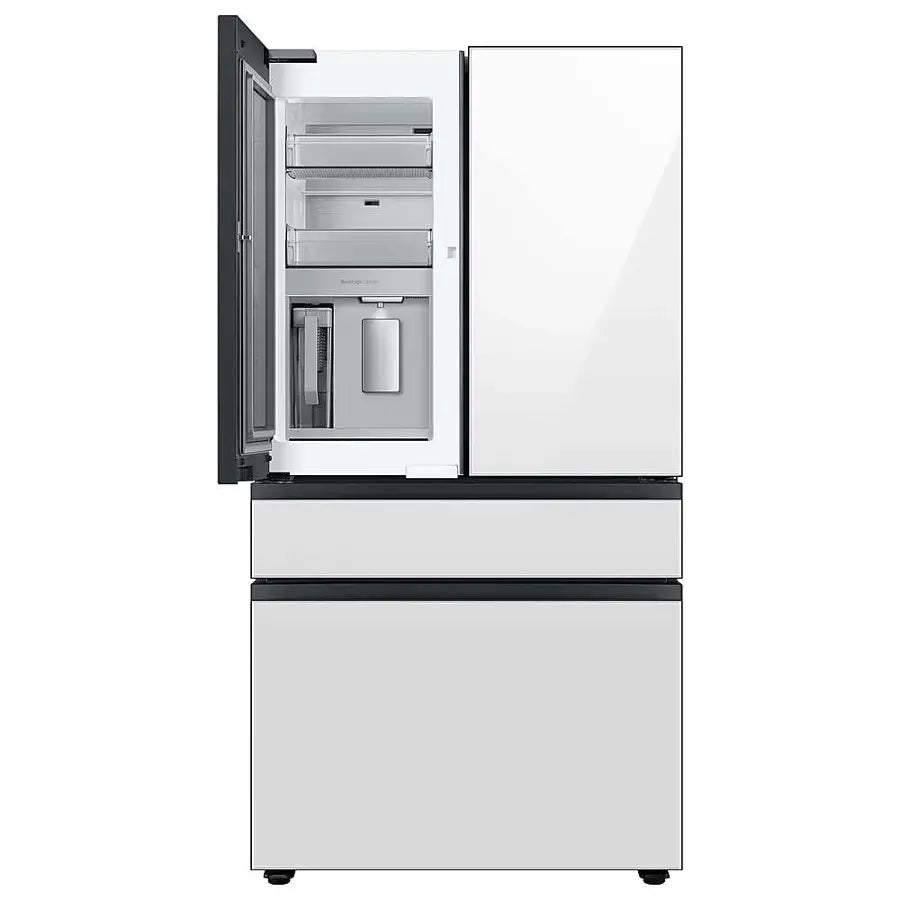 Pictures of Samsung Bespoke 4-Door French Door Refrigerator (29 cu. ft.) with Beverage Center™ in White Glass RF29BB860012AA - Scratch & Dent (Minor) - Neu Appliance Outlet - Discount Appliance Outlet in Austin, Tx