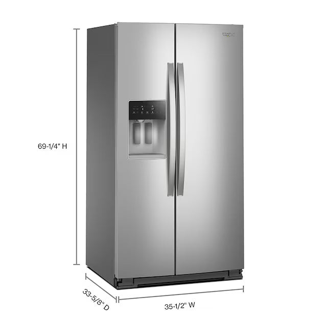 Whirlpool Standard Depth Side-by-Side Refrigerator with TruCool™ System WRSF5536RZ - Scratch & Dent (Minor)
