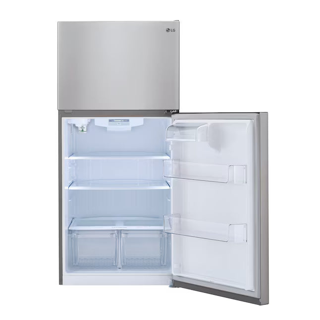 LG 33" Wide 24 cu ft Top Freezer Refrigerator with Internal Water Dispenser and LED Lighting LRTLS2403S - Scratch & Dent (Minor)