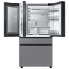 Modern Samsung Bespoke 4-Door French Door RF29BB8600QL Refrigerator with open doors on a white background
