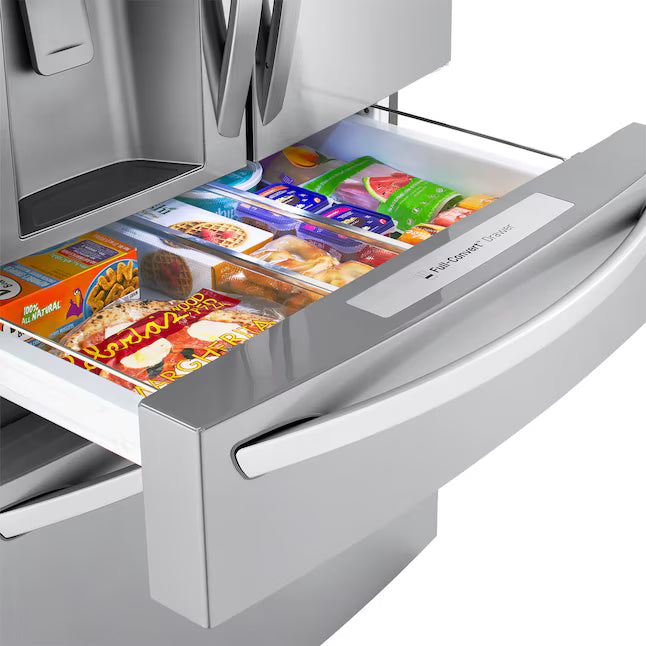 LG 30 cu. ft. Smart French Door Refrigerator with Craft Ice™ & Full-Convert™ Drawer 31135SD270 - LRMXS3006S - Scratch & Dent (Minor)