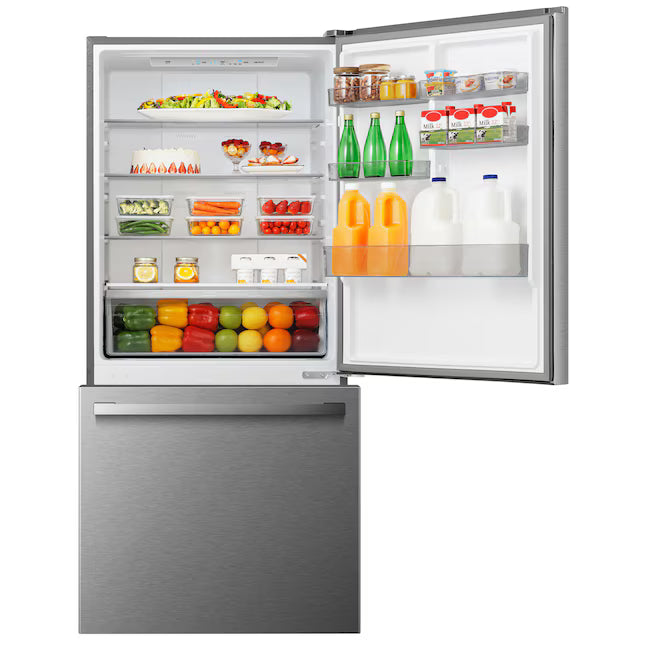 Hisense 33" Wide Counter Depth ENERGY STAR 17.2-cu ft Bottom-Freezer Refrigerator with Ice Maker in Fingerprint Resistant Stainless Steel 22136SD344 - HRB171N6BSE - Scratch & Dent (Minor)