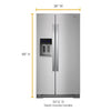 Whirlpool Fingerprint-Resistant Stainless Steel 28.49 cu. ft. Side by Side Refrigerator with In Door Ice and Water Dispenser 251311SD940 - WRS588FIHZ - Scratch & Dent (Moderate)