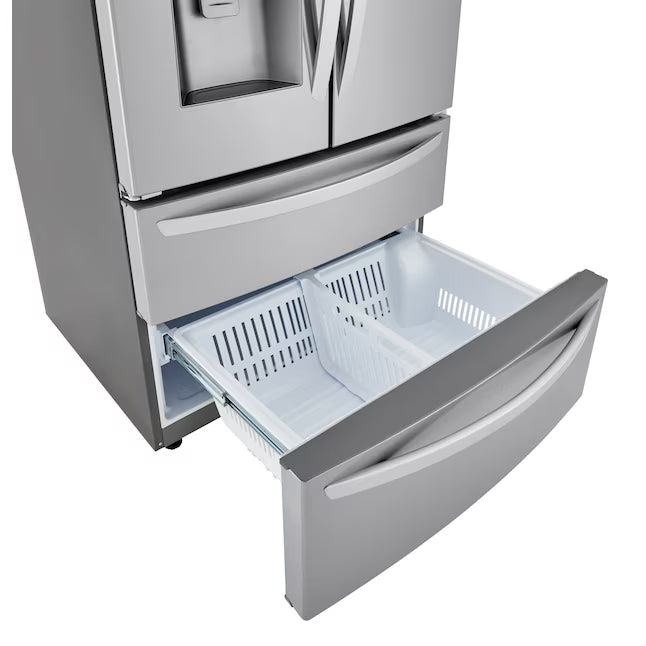 LG 27.8-cu ft 4-Door French Door Refrigerator with Dual Ice Maker in Fingerprint Resistant Steel 22132SD154 - LRMXS2806S - Scratch & Dent (Minor)