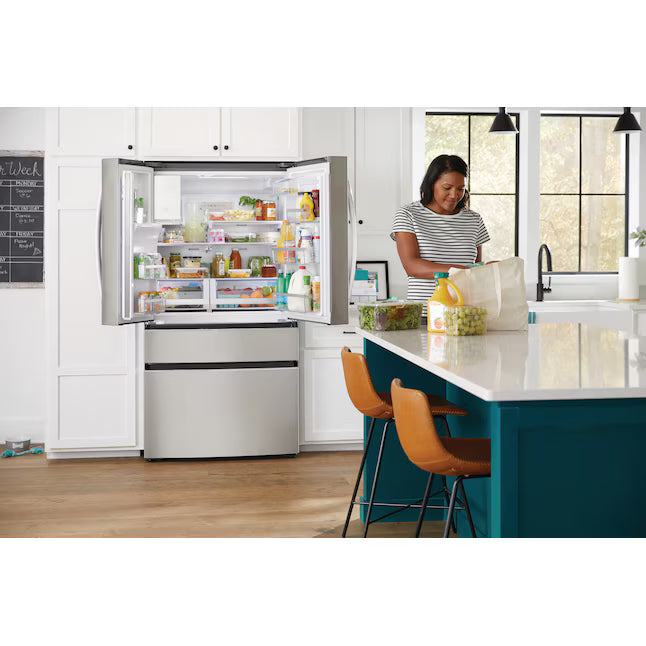 Frigidaire Gallery 22 Cu. Ft. 4-Door Counter-depth French Door Refrigerator with Ice Maker (Fingerprint Resistant Stainless Steel) ENERGY STAR GRMC2273CF - Scratch & Dent (Moderate)