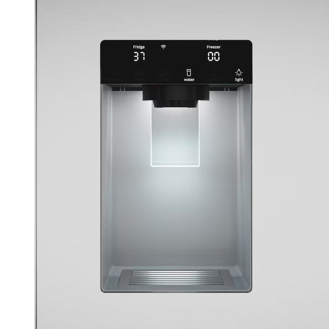 Bosch Fastest Ice Maker Standard-Depth 300 Series 26-cu ft 3-Door Smart Compatible French Door Refrigerator with Ice Maker with Water and Ice Dispenser in Stainless Steel 22121511 - B36FD31ENS - Scratch & Dent (Moderate)