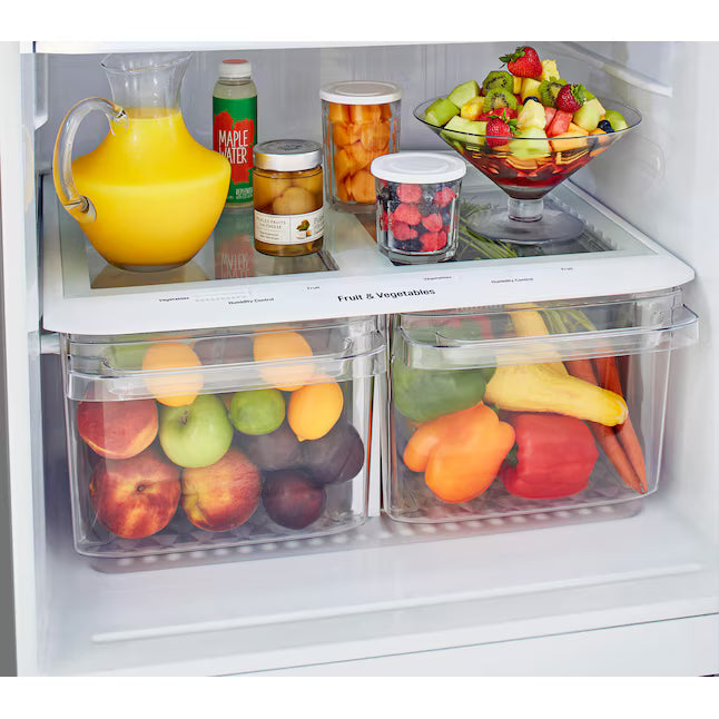 LG 33" Wide 24 cu ft Top Freezer Refrigerator with Internal Water Dispenser and LED Lighting LRTLS2403S - Scratch & Dent (Minor)