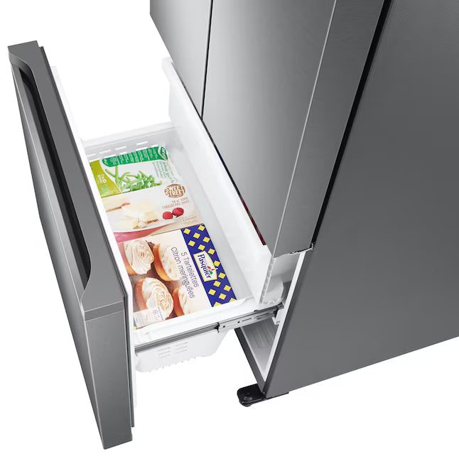 Samsung 18 cu. ft. 33" Wide 3-Door Smart Counter Depth Stainless Steel French Door Refrigerator 22132SD132 - RF18A5101SR - Scratch & Dent (Moderate)