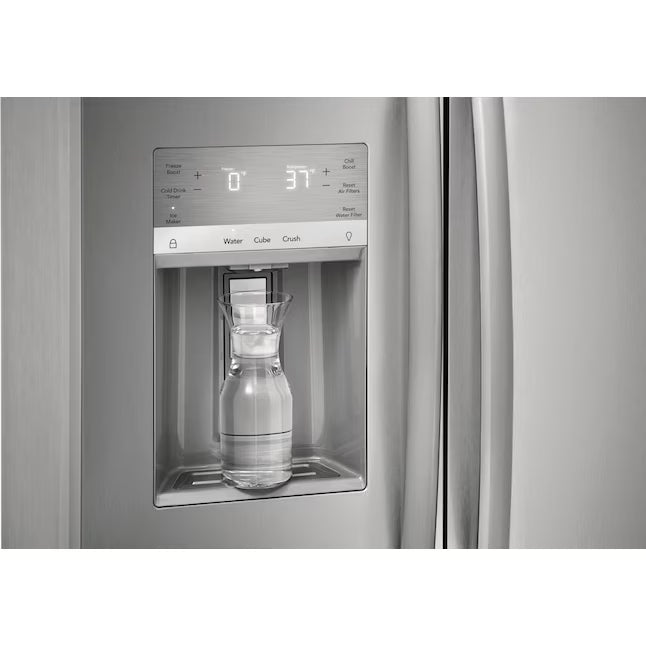 Frigidaire Gallery Smudge Proof Stainless Steel 26 Cu. Ft. Side by Side Refrigerator with Bright LED Lighting GRSS2652AF - Scratch & Dent (Major)