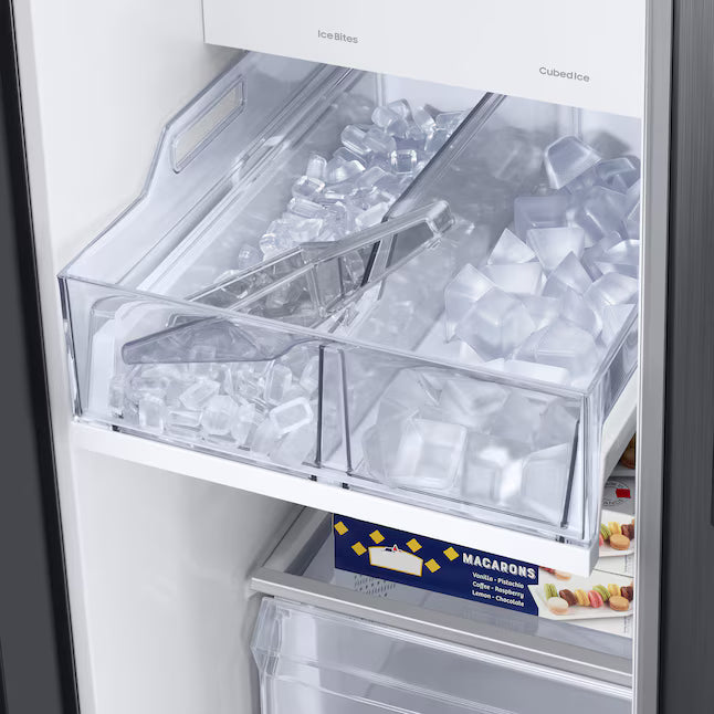 Samsung Stainless Steel Bespoke Side-by-Side 28 cu. ft. Refrigerator with Beverage Center™ and Auto Fill Water Pitcher RS28CB7600QL - Scratch & Dent (Moderate)