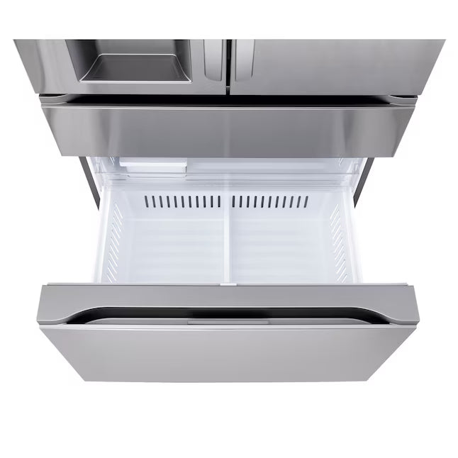 LG 29 cu. ft. Smart Standard-Depth MAX™ 4-Door French Door Refrigerator with Full-Convert Drawer™ in Print Proof Stainless Steel 22134SD232 - LF29H8330S - Scratch & Dent (Moderate)