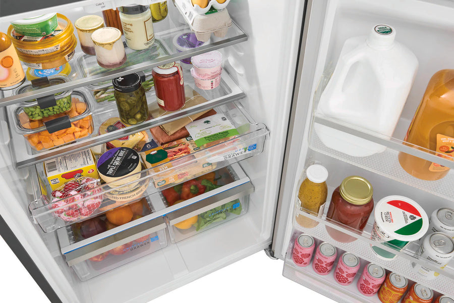 Frigidaire Gallery 20 Cu. Ft. 30-inch Wide Garage Ready Top Freezer Refrigerator in Stainless Steel 31131SD13 - GRTE2055AF - Scratch & Dent (Moderate)