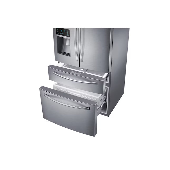 Samsung 28.2 Cu. Ft. 4-Door French Door Refrigerator with Thru-the-Door Ice and Water in Stainless Steel 31135SD255 - RF28HMEDBSR - Scratch & Dent (Moderate)