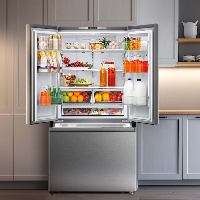 Hisense 26.6 cu. ft. French Door Refrigerator in Fingerprint Resistant Stainless Steel 22134SD233 - HRF266N6CSE1 - Scratch & Dent (Minor)