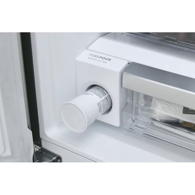 Frigidaire Gallery 20 Cu. Ft. 30" Wide Standard-Depth French Door Refrigerator in Stainless Steel 20SD80 - GRFN2023AF - Scratch & Dent (Minor)