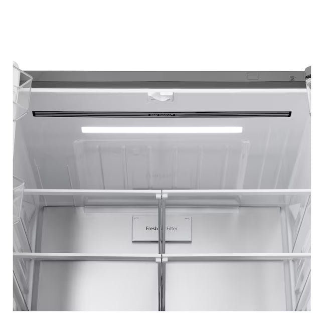 LG 29 cu. ft. Smart Standard-Depth MAX™ 4-Door French Door Refrigerator with Full-Convert Drawer™ in Print Proof Stainless Steel 22134SD232 - LF29H8330S - Scratch & Dent (Moderate)
