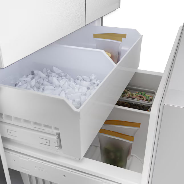 Bosch Fastest Ice Maker Standard-Depth 300 Series 26-cu ft 3-Door Smart Compatible French Door Refrigerator with Ice Maker with Water and Ice Dispenser in Stainless Steel 22121511 - B36FD31ENS - Scratch & Dent (Moderate)