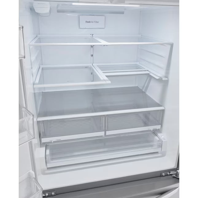LG 27.8-cu ft 4-Door French Door Refrigerator with Dual Ice Maker in Fingerprint Resistant Steel 22132SD154 - LRMXS2806S - Scratch & Dent (Minor)