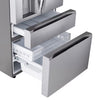LG 29 cu. ft. Smart Standard-Depth MAX™ 4-Door French Door Refrigerator with Full-Convert Drawer™ in Print Proof Stainless Steel 3SD663 - LF29H8330S - Scratch & Dent (Moderate)