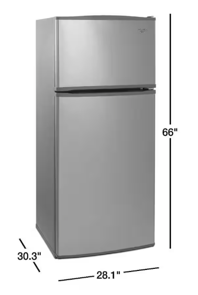 Whirlpool 16 cu. ft. 28-inch Wide Top Freezer Refrigerator 5SD201 - WRT316SFDM - Open Box
