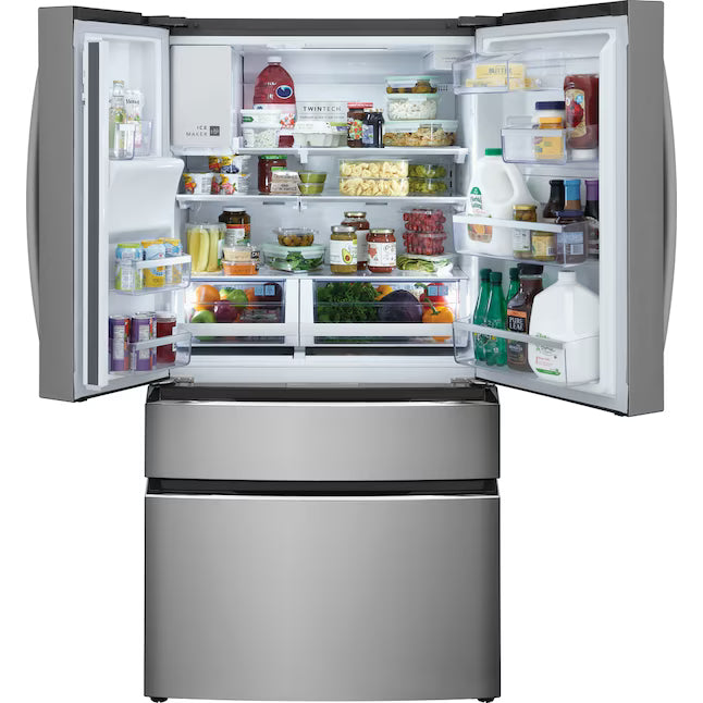 Frigidaire Gallery 22 Cu. Ft. 4-Door Counter-depth French Door Refrigerator with Ice Maker (Fingerprint Resistant Stainless Steel) ENERGY STAR GRMC2273CF - Scratch & Dent (Moderate)