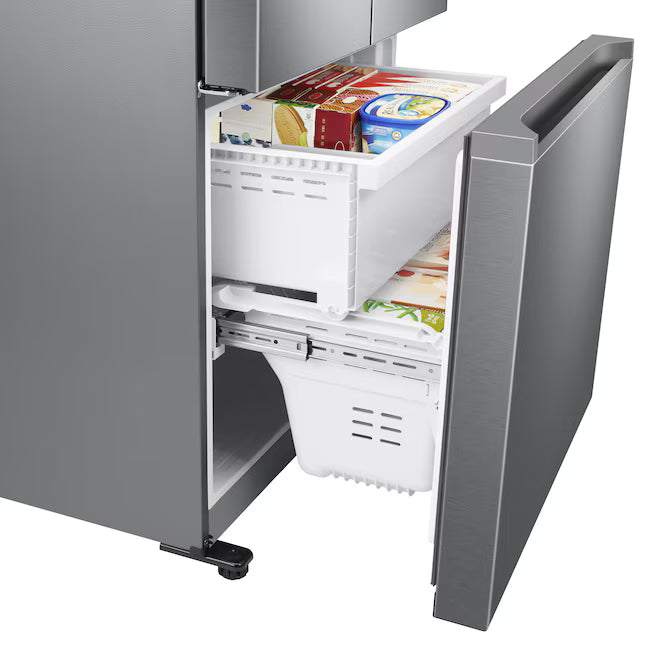 Samsung 18 cu. ft. 33" Wide 3-Door Smart Counter Depth Stainless Steel French Door Refrigerator 22132SD132 - RF18A5101SR - Scratch & Dent (Moderate)