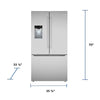 Bosch Fastest Ice Maker Standard-Depth 300 Series 26-cu ft 3 -Door Smart Compatible French Door Refrigerator with Ice Maker with Water and Ice Dispenser in Stainless Steel 3SD669 - B36FD31ENS - Open Box