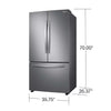 Samsung 28 cu. ft. Large Capacity 3-Door French Door Refrigerator in Stainless Steel 4SD424 - RF28T5001SR - Scratch & Dent (Minor)