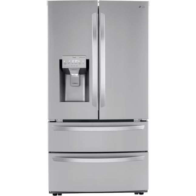 LG 27.8-cu ft 4-Door French Door Refrigerator with Dual Ice Maker in Fingerprint Resistant Steel 22132SD154 - LRMXS2806S - Scratch & Dent (Minor)