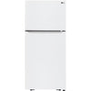 LG White 30 Inch Wide Top Freezer 20 Cu. Ft. Refrigerator with Electronic Temperature Controls and LoDecibel Quiet Operation 5SD273 - LTCS20020W - Scratch & Dent (Minor)