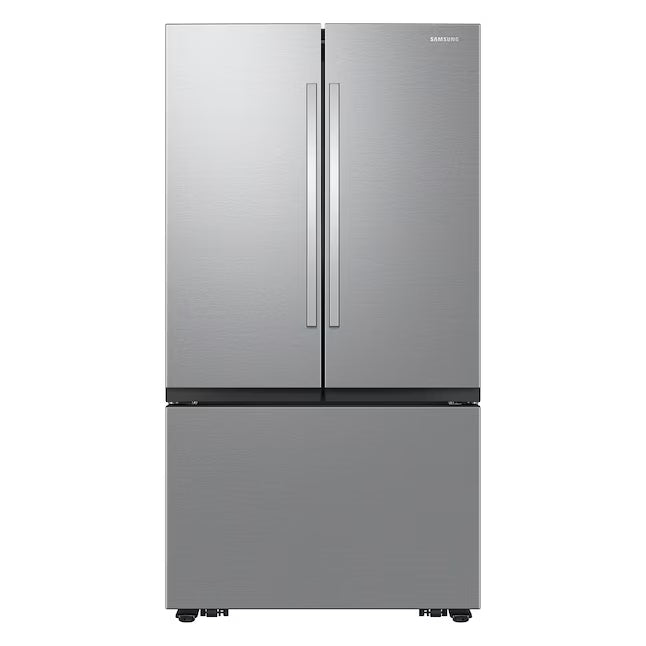 Samsung 31.5-cu ft 3-Door ENERGY STAR Smart French Door Refrigerator with Dual Ice Maker in Stainless Steel 22442656 - RF32CG5300SR - Scratch & Dent (Minor)