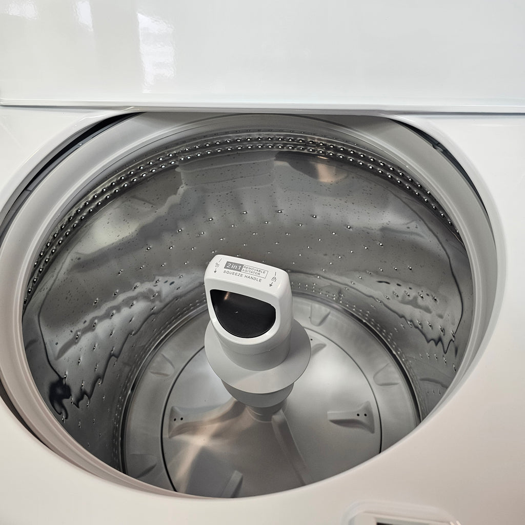 Pictures of Whirlpool White Top Load 3.8 Cu. Ft. Washer with Removable Agitator WTW4957PW and Whirlpool White Electric 7.0 Dryer with Auto Dry WED4950HW - New in Box - Neu Appliance Outlet - Discount Appliance Outlet in Austin, Tx