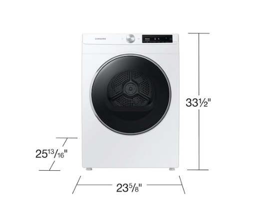 Pictures of Samsung White 2.2 cu. ft. Compact Front Load Washer with Super Speed WW2K6800AW - Scratch and Dent (Minor) and Samsung White Electric 4.0 Cu. Ft. Dryer with AI Smart Dial DV25B6900EW - New in Box - Neu Appliance Outlet - Discount Appliance Outlet in Austin, Tx