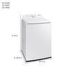 Samsung 4.0 cu. ft. Top Load Washer with ActiveWave™ Agitator and Soft-Close Lid in White WA40A3005AW - Scratch & Dent (Minor)