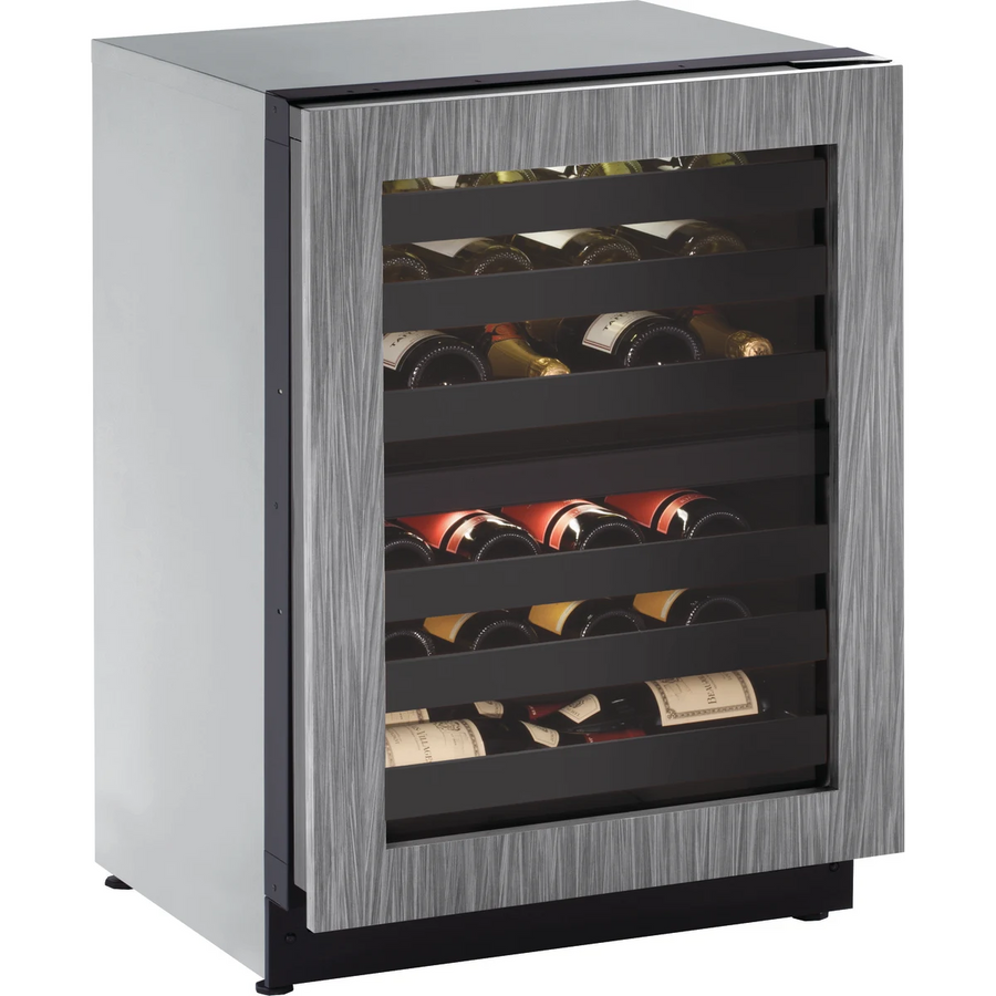 U-Line 24 Inch Built-in Wine Storage with 43 Bottle Capacity, Dual-Zone Temperature System, Digital Touch Pad Control, and LED Lighting U-2224ZWCINT-00B - Open Box