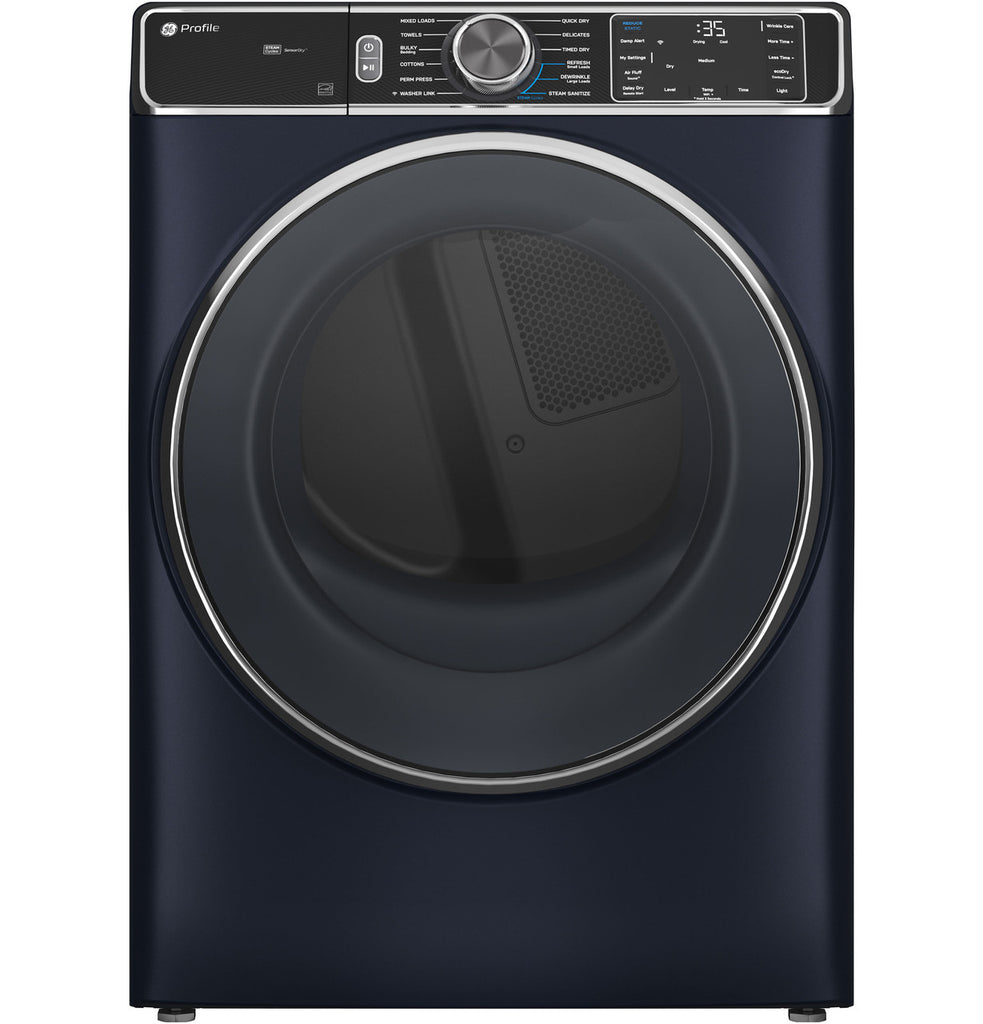 GE Profile™ 7.8 cu. ft. Capacity Front Load Smart Electric Steam Dryer and Sanitize Cycle with Built-in WiFi PFD87ESPVRS - Scratch & Dent (Minor)